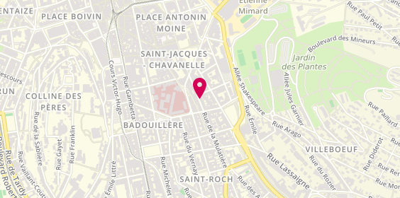 Plan de DOBRZYNSKI Anne-Claire, 21 Rue Mulatière, 42100 Saint-Étienne