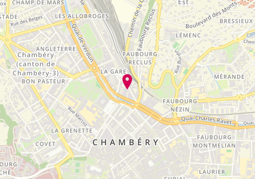 Plan de ZECCHINI Frédéric Psychologue CHAMBERY, 89 Rue Sommeiller, 73000 Chambéry