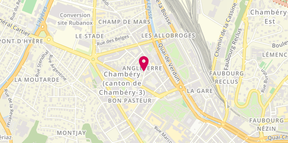 Plan de VIGOUROUX Naïma Psychologue, 89 Rue d'Angleterre, 73000 Chambéry