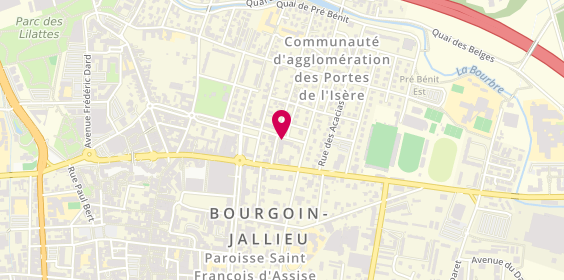 Plan de POLIZZI Karen - Psychologue Clinicienne, 6 Rue des Rosiers, 38300 Bourgoin-Jallieu