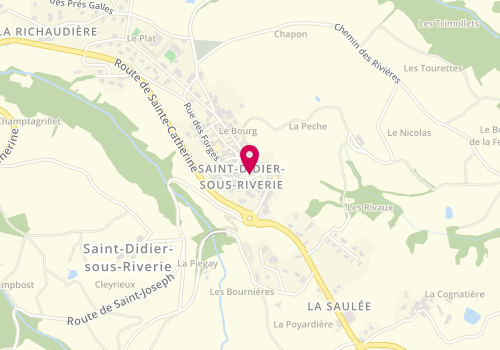Plan de Laurent INACIO : cabinet de psychologuie à Chabanière, 1 Place des 2 Clochers Saint Didier Sous Riverie, 69440 Chabanière