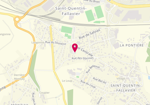 Plan de Fanny BERT Psychologue, Médicentre
69 Bis Rue Centrale, 38070 Saint-Quentin-Fallavier