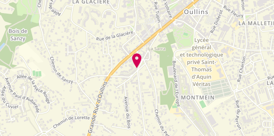 Plan de AUCLAIR Véronique, 36 Rue de la Sarra, 69600 Oullins