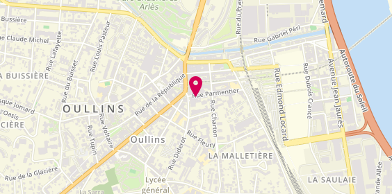 Plan de REY Marielle, 6 Rue Parmentier, 69600 Oullins-Pierre-Bénite