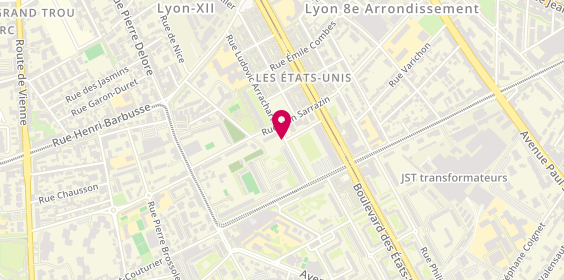 Plan de THUILLIER Christel, Maison de Santé de la Place du Marché des Etats
56 Rue Ludovic Arrachart, 69008 Lyon