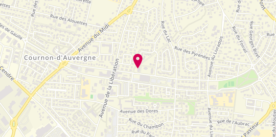 Plan de Corinne DESMONCEAUX Psychologue, 15 avenue Georges Clemenceau, 63800 Cournon-d'Auvergne