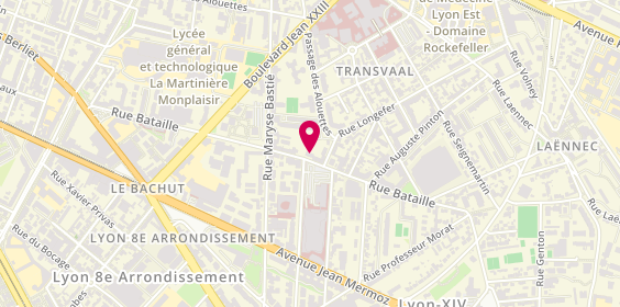 Plan de Marie CORALIE Psychologue Lyon, 97 Rue Bataille, 69008 Lyon