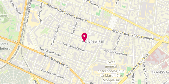 Plan de PLANTARD Marie Emilie, 24 Rue Saint Maurice, 69008 Lyon