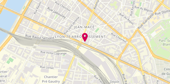Plan de Noémie FANGET - Psychologue TCC Lyon, 10 place Jean Macé, 69007 Lyon