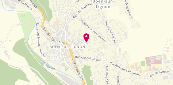 Plan de DELEURENCE Denton Natacha, 44 Rue de la Chaux, 42130 Boën-sur-Lignon