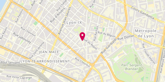Plan de Aurélie DUBRULLE, psychologue TCCE (ACT) et Neuropsychologue, 46 Rue de la Madeleine 1er Étage, 69007 Lyon
