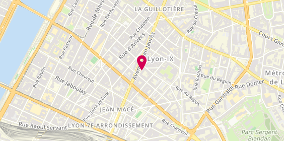 Plan de Psychologue Clinicienne & Formateur, 45 Rue Creuzet, 69007 Lyon