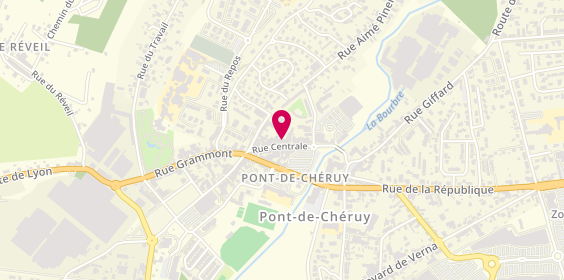 Plan de Claudie Mirmand Psychomotricienne Maison de Sante Pont de Cheruy, 19 Rue Centrale, 38230 Pont-de-Chéruy