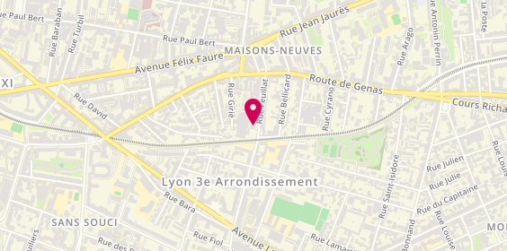 Plan de BERTHOLON-Allagnat Stéphanie - C.T.S.A, 6 Rue Feuillat, 69003 Lyon