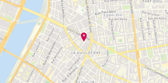Plan de Mégane JOYEUX - Psychologue clinicienne, 4 Rue Sébastien Gryphe, 69007 Lyon