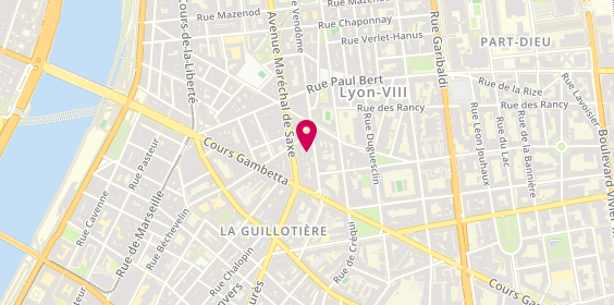 Plan de Cabinet de Martine LARGERON - Psychologue Clinicienne, 282 Rue Vendôme, 69003 Lyon