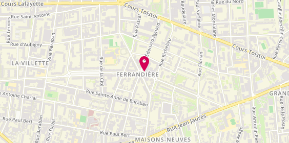 Plan de BRUCHON Martine, La Rotonde 3 Place Marengo, 69100 Villeurbanne