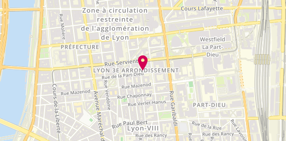 Plan de CAPANOGLU Axelle, 91 Rue de la Part-Dieu, 69003 Lyon