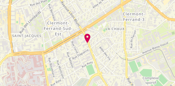 Plan de AUCOUTURIER Philippe, 158 Avenue Léon Blum, 63000 Clermont-Ferrand