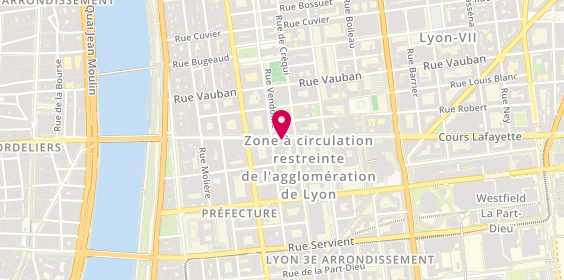 Plan de Psycolibri - Amandine LAURENT - Psychologue Lyon 3, 56 Cr Lafayette, 69003 Lyon