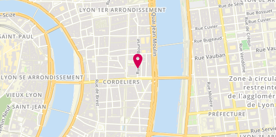 Plan de Gwenola Piton-Psychologue Lyon centre, 47 Rue de la Bourse, 69002 Lyon