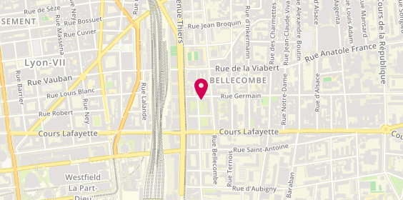 Plan de Cora DUPANT - Psychologue clinicienne, 8 Rue Germain, 69006 Lyon