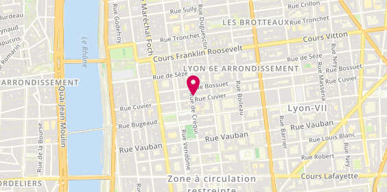 Plan de Marie VOGE Psychologue Clinicienne, Psychothérapeute Lyon, 117 Rue de Créqui, 69006 Lyon
