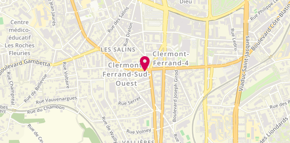 Plan de CHAVAROT Sabine, 45 Boulevard Jean Jaurès, 63000 Clermont-Ferrand