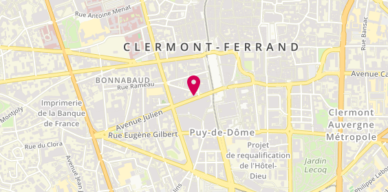 Plan de Psychologue Chloé ROSA -cabinet à Clermont Ferrand (63000) ou en visio, 10 avenue Julien, 63000 Clermont-Ferrand