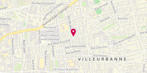 Plan de BOITEUX Solène, 49 Rue des Alliés, 69100 Villeurbanne