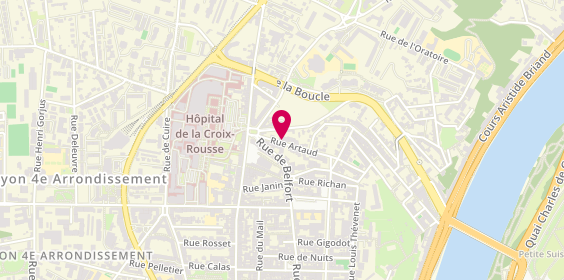 Plan de SUZAT Marie Laure, 9 Rue Artaud, 69004 Lyon