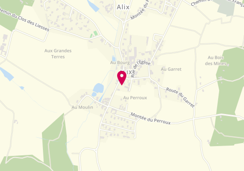 Plan de Eric MATHIAS - Psychologue - Alix (69380) et Villefranche sur Saone (69400), 19 place de la Mairie, 69380 Alix