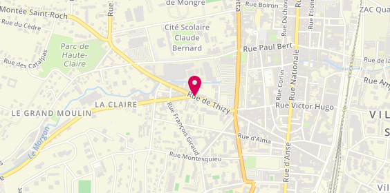 Plan de Psychologue Solène MASSAIT - Enfant - Ado - Adulte - Bilans, 467 Rue de Thizy, 69400 Villefranche-sur-Saône