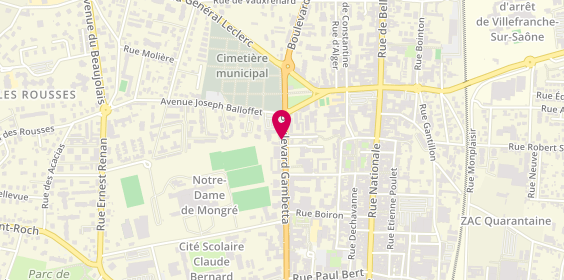 Plan de Antoinette Levrat, 447 Boulevard Gambetta, 69400 Villefranche-sur-Saône