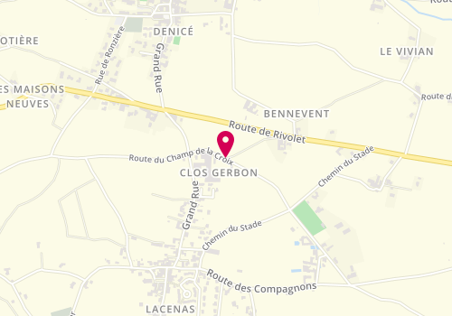 Plan de DUTANG Bernadette, 661 Route du Champ de la Croix, 69640 Denicé