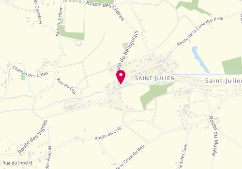 Plan de PIQUEMAL Kevin, 64 Route des Vignes, 69640 Saint-Julien