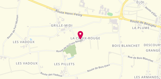 Plan de BRAC DE LA PERRIERE Béatrice, 614 Route de la Croix Rouge, 69220 Belleville-en-Beaujolais