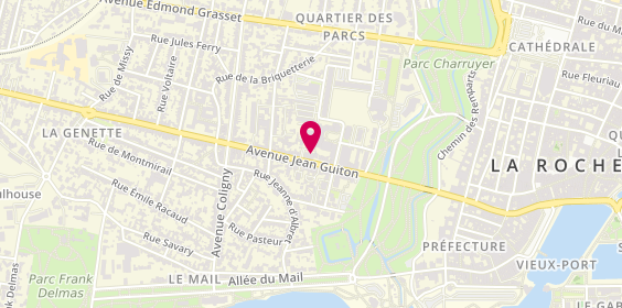 Plan de Cabinet de psychologie Agnès ONNO, 30 avenue Jean Guiton, 17000 La Rochelle