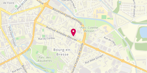 Plan de Pascale BUTTET - Psychologue, 41 avenue Amédée Mercier, 01000 Bourg-en-Bresse