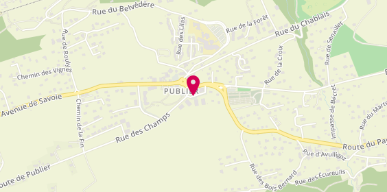 Plan de Psychologue Publier - HAMELIN Priscillia, 49 Rue des Champs, 74500 Publier