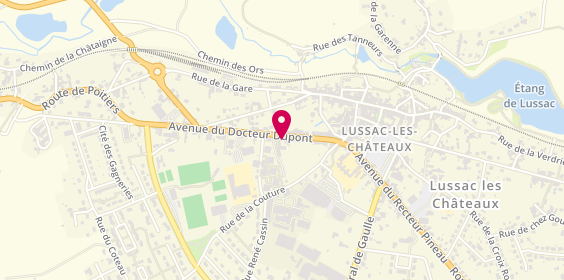 Plan de Lucile MORINEAU - Psychologue et praticienne EMDR, Maison de Santé De
13 avenue Du Dr Dupont, 86320 Lussac-les-Châteaux