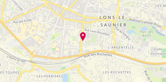 Plan de JACOB Sandrine, 19 Rue Rouget de Lisle, 39000 Lons-le-Saunier