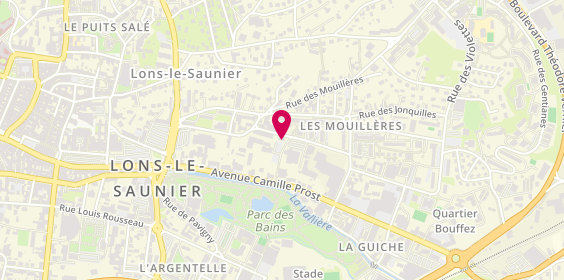 Plan de PAUDEX Sandrine, 2 Bis Rue des Mouillères, 39000 Lons-le-Saunier
