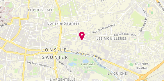 Plan de DEROZE Magalie, 2 Bis Rue des Mouillères, 39000 Lons-le-Saunier