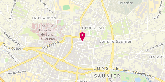 Plan de Psychologue du Travail ROSE ALINE PERNIN GUILLOT, 30 Rue de la Comédie, 39000 Lons-le-Saunier