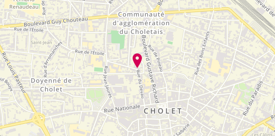Plan de Carole COUSSEAU - Psychologue, à Cholet - sur rendez-vous, 46 Rue du Devau, 49300 Cholet