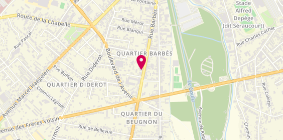 Plan de VIRCONDELET Emilie, 132 Rue Barbès, 18000 Bourges