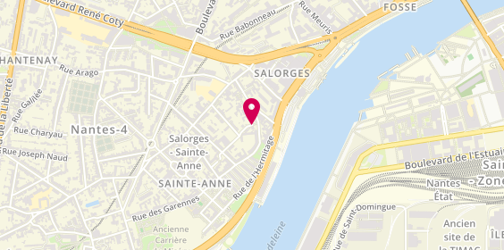 Plan de PONTECAILLE Isabelle, 3 Rue Barbinais, 44100 Nantes