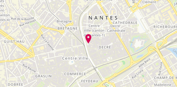 Plan de Muriele LE GUYADEC Psychologue clinicienne-Psychothérapeute, 9 Rue des 3 Croissants, 44000 Nantes