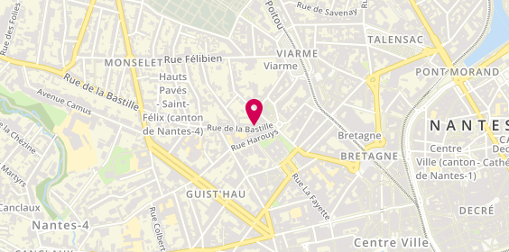 Plan de Emmanuelle KERJAN - Psychologue Clinicienne, 6 Rue de la Bastille, 44400 Nantes